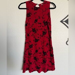 ZANONI by Jalate Vintage Red & Black Floral Dress